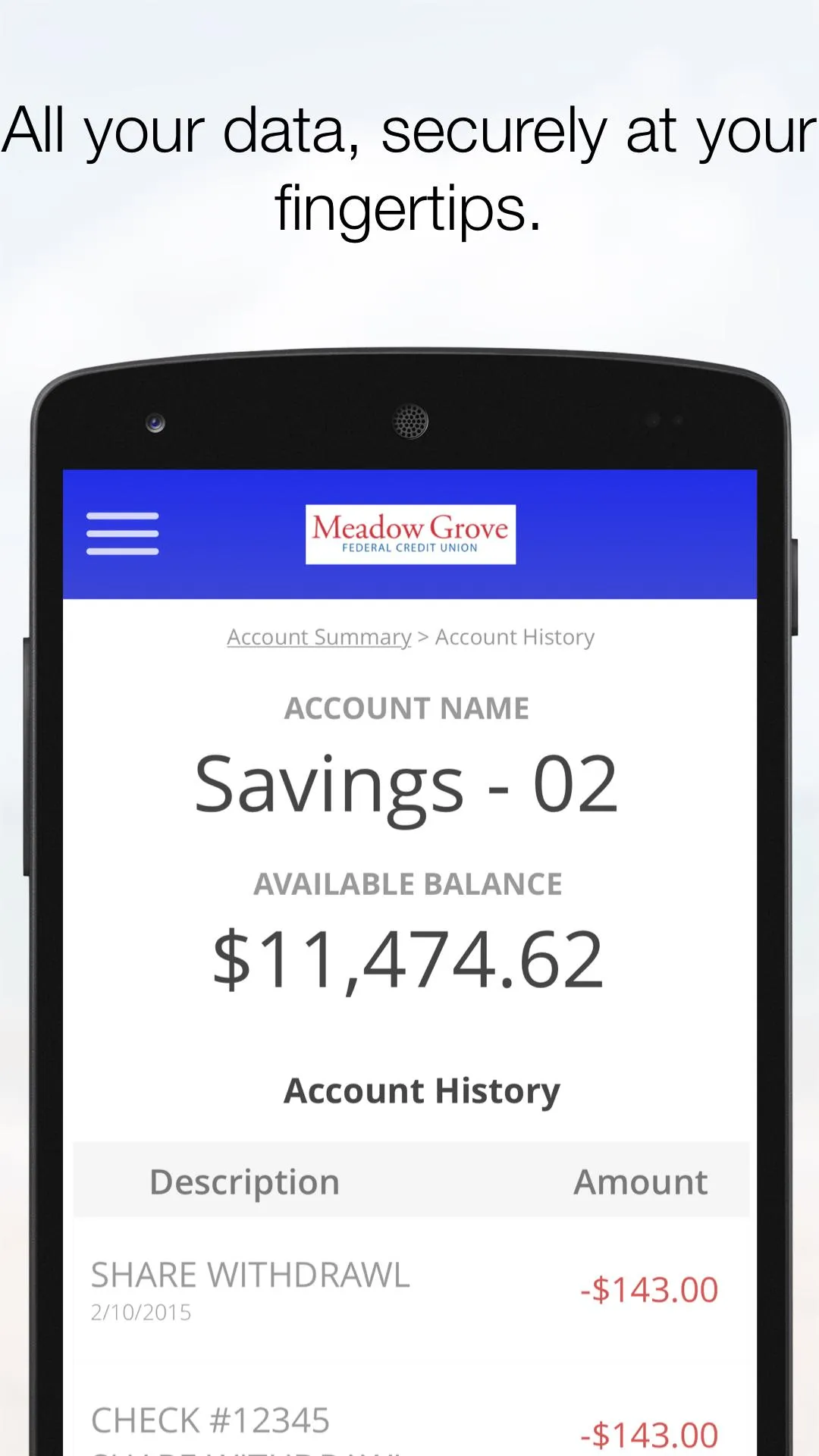 Meadow Grove Federal Credit Un | Indus Appstore | Screenshot