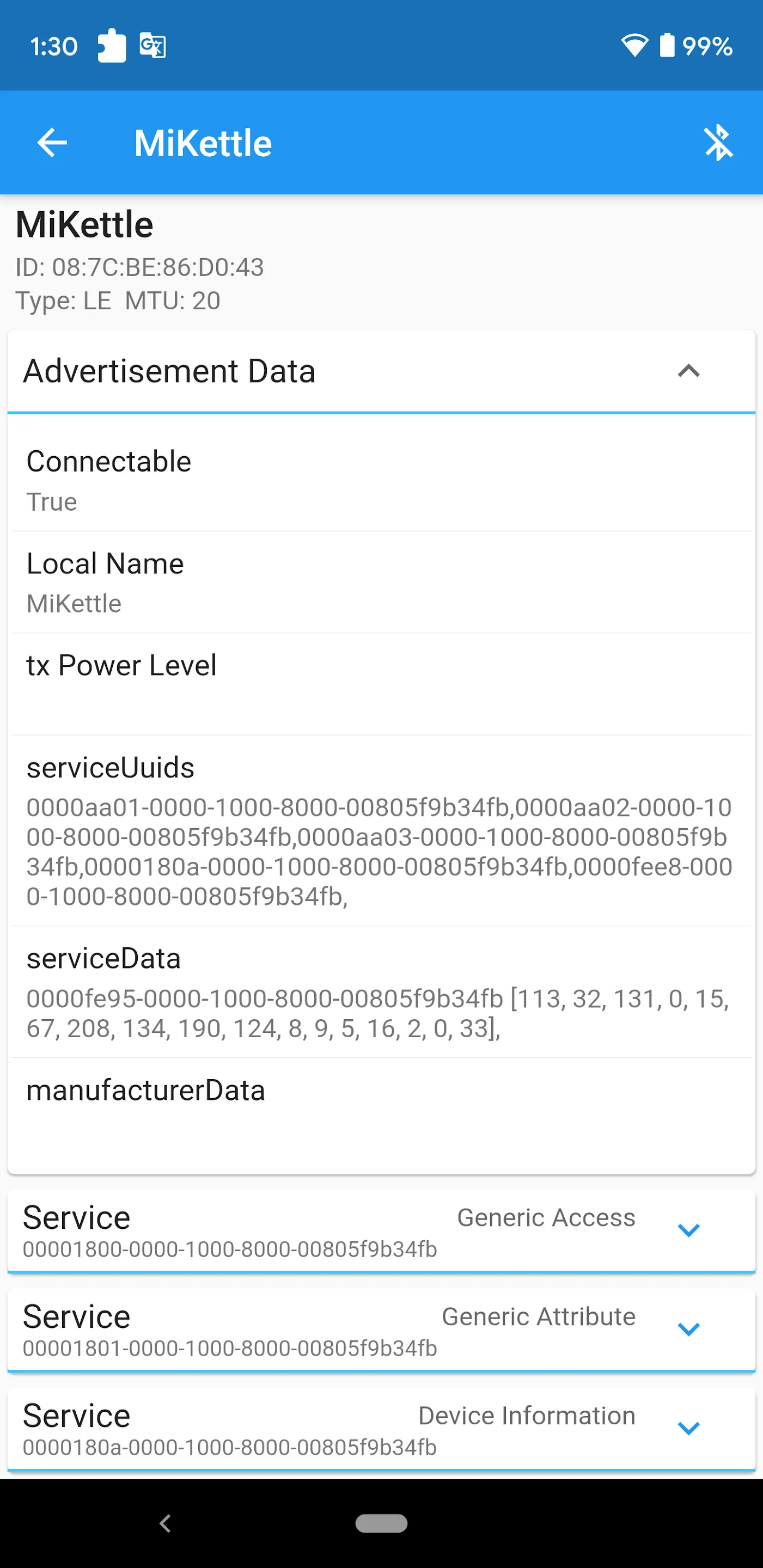 BLE Tester | Indus Appstore | Screenshot