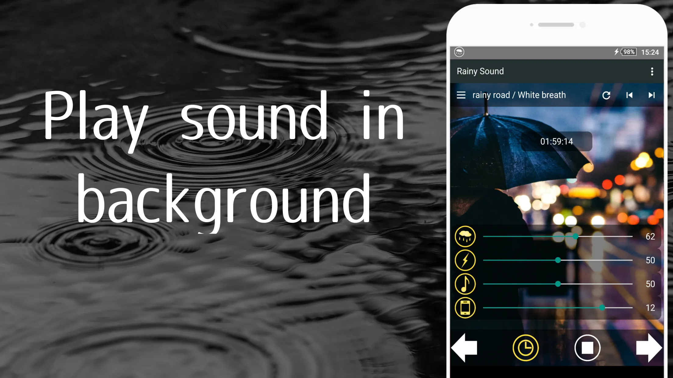 Rainy Sound  comfortable sleep | Indus Appstore | Screenshot