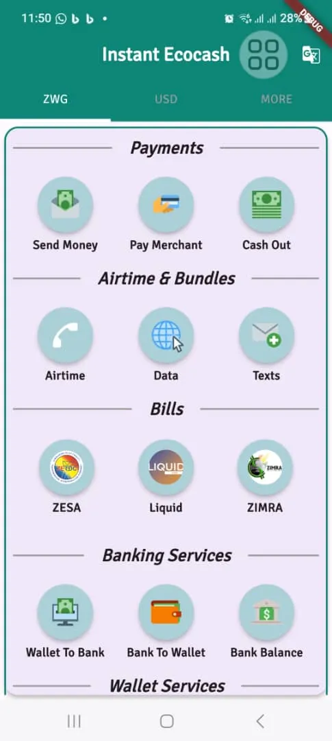 Instant EcoCash | Indus Appstore | Screenshot