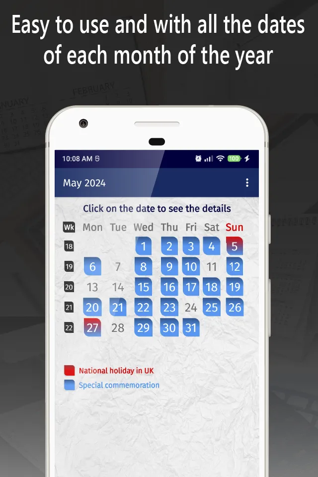 uk calendar 2024, bank holiday | Indus Appstore | Screenshot