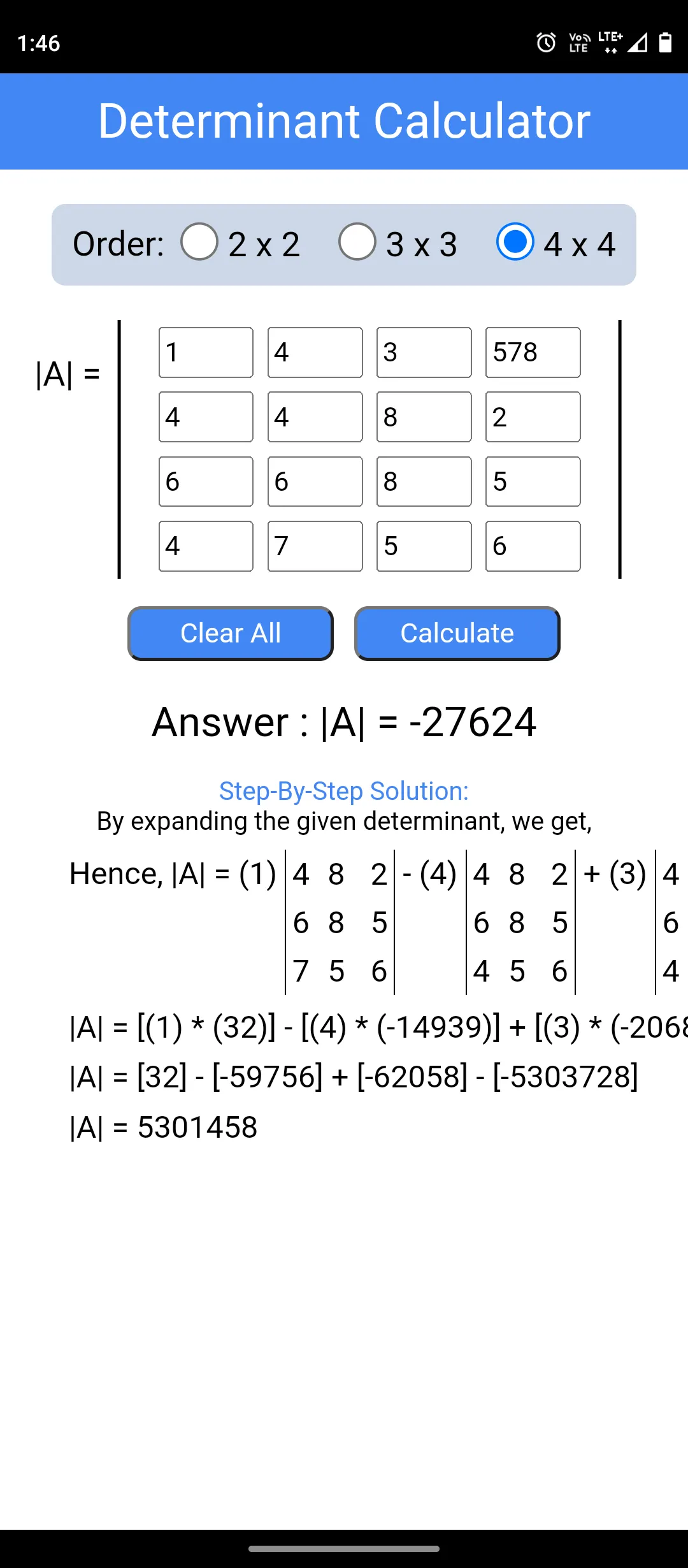 Determinant Calculator | Indus Appstore | Screenshot