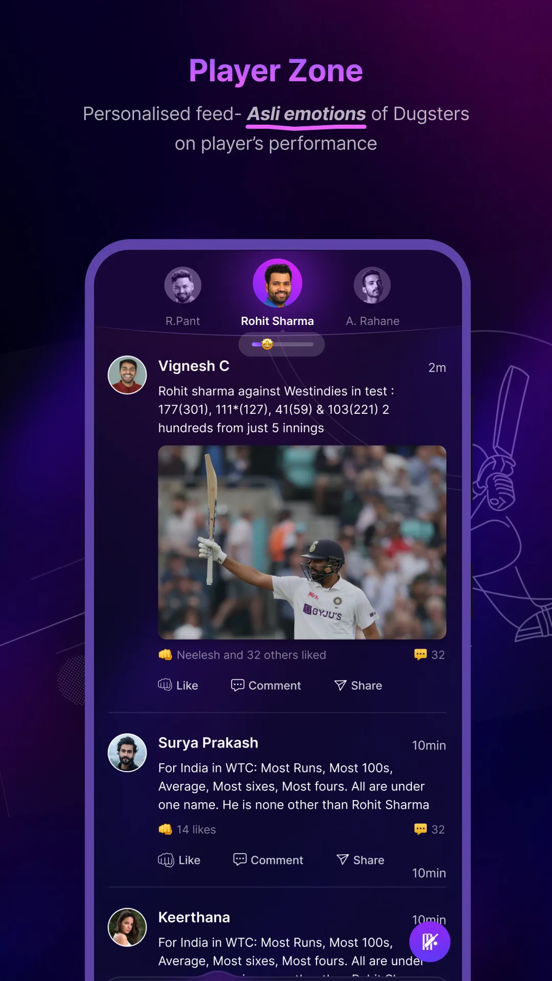 Dugout - Scores, Fans & Banter | Indus Appstore | Screenshot