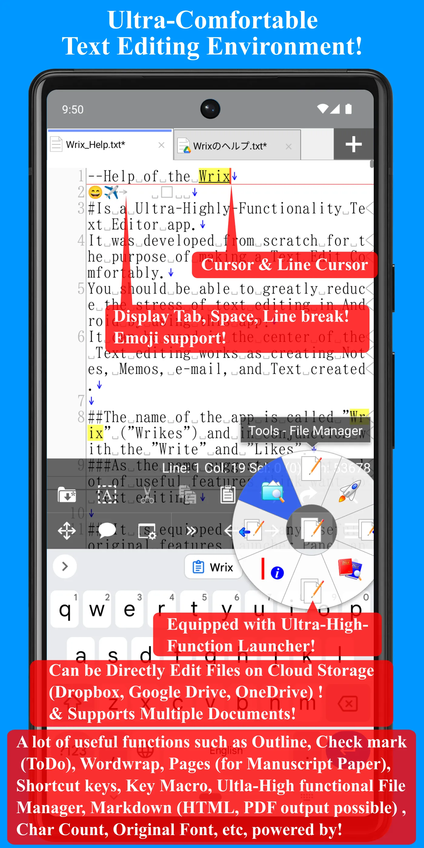 Wrix - Ultra Text Editor | Indus Appstore | Screenshot