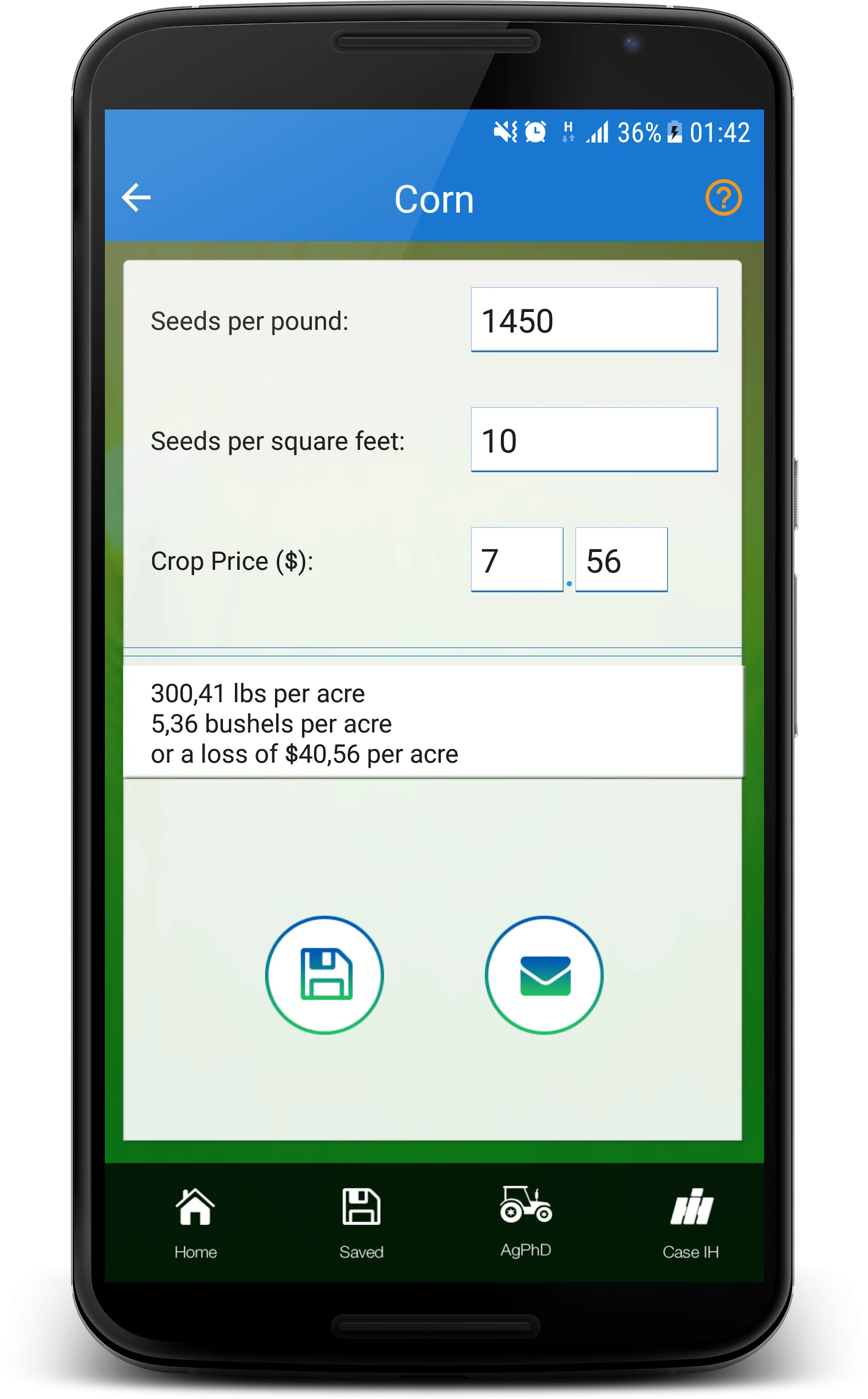 Ag PhD Harvest Loss Calculator | Indus Appstore | Screenshot