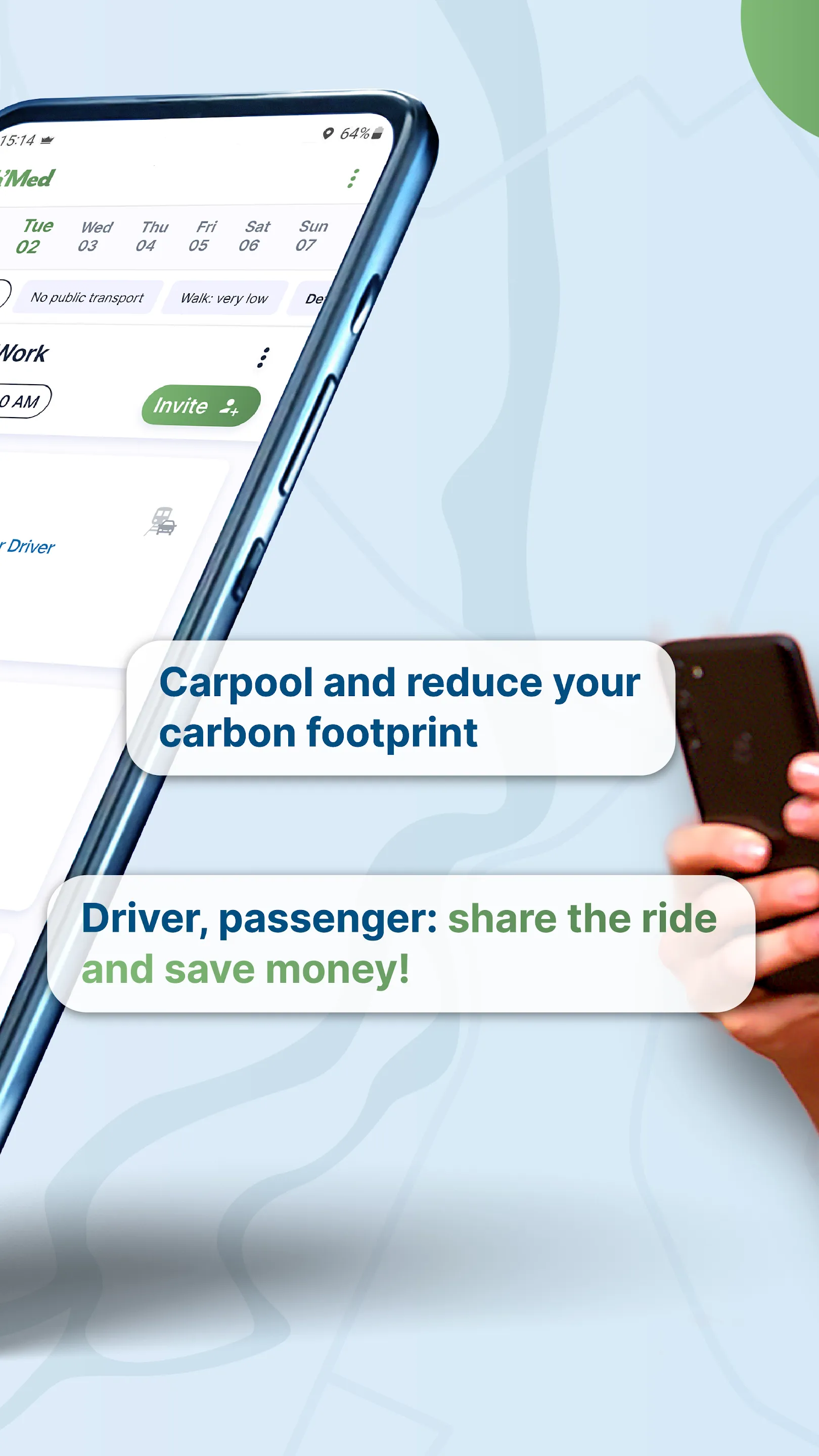 Ta’Med carpooling | Indus Appstore | Screenshot