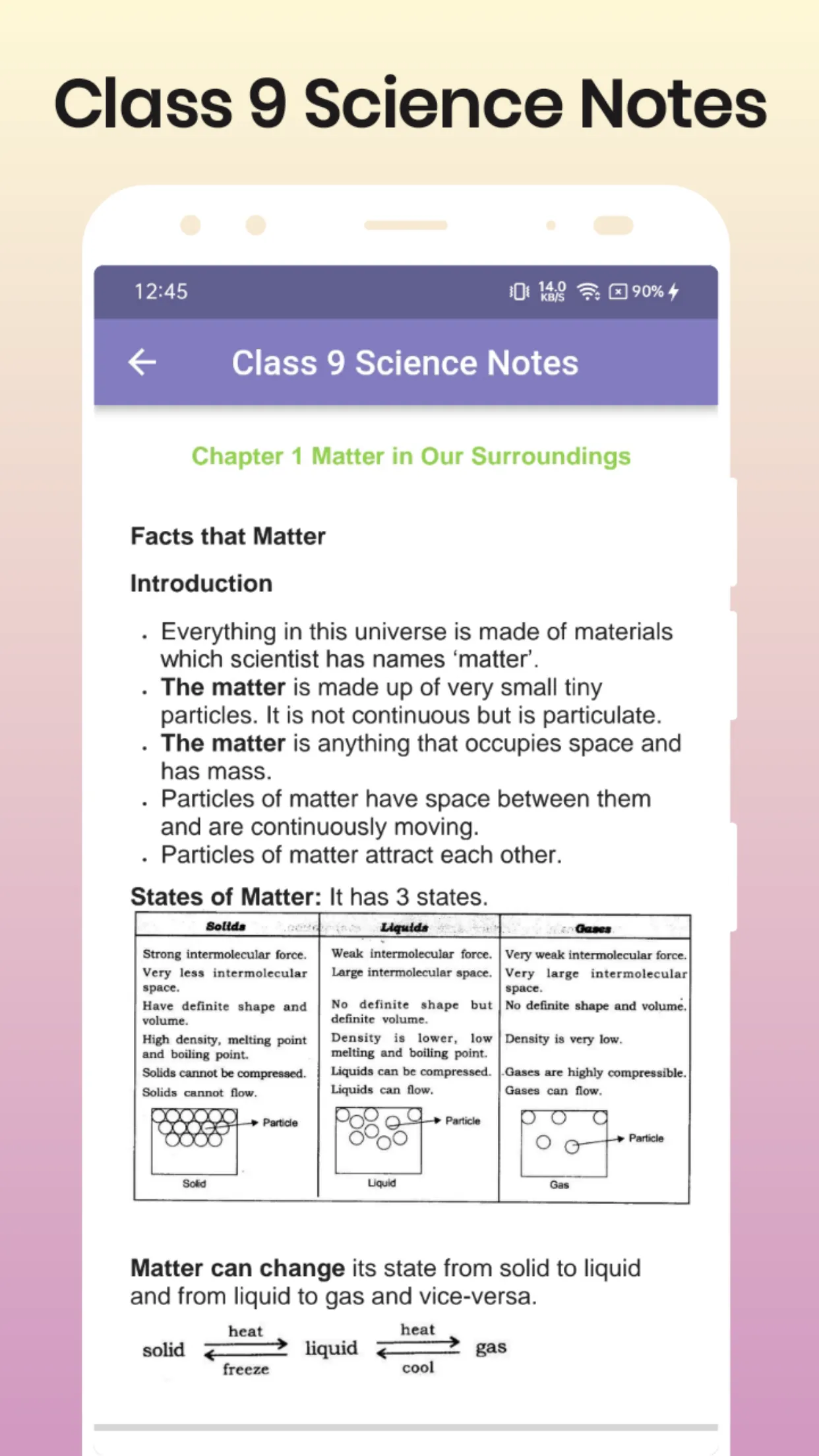 Class 9 Science Notes | Indus Appstore | Screenshot