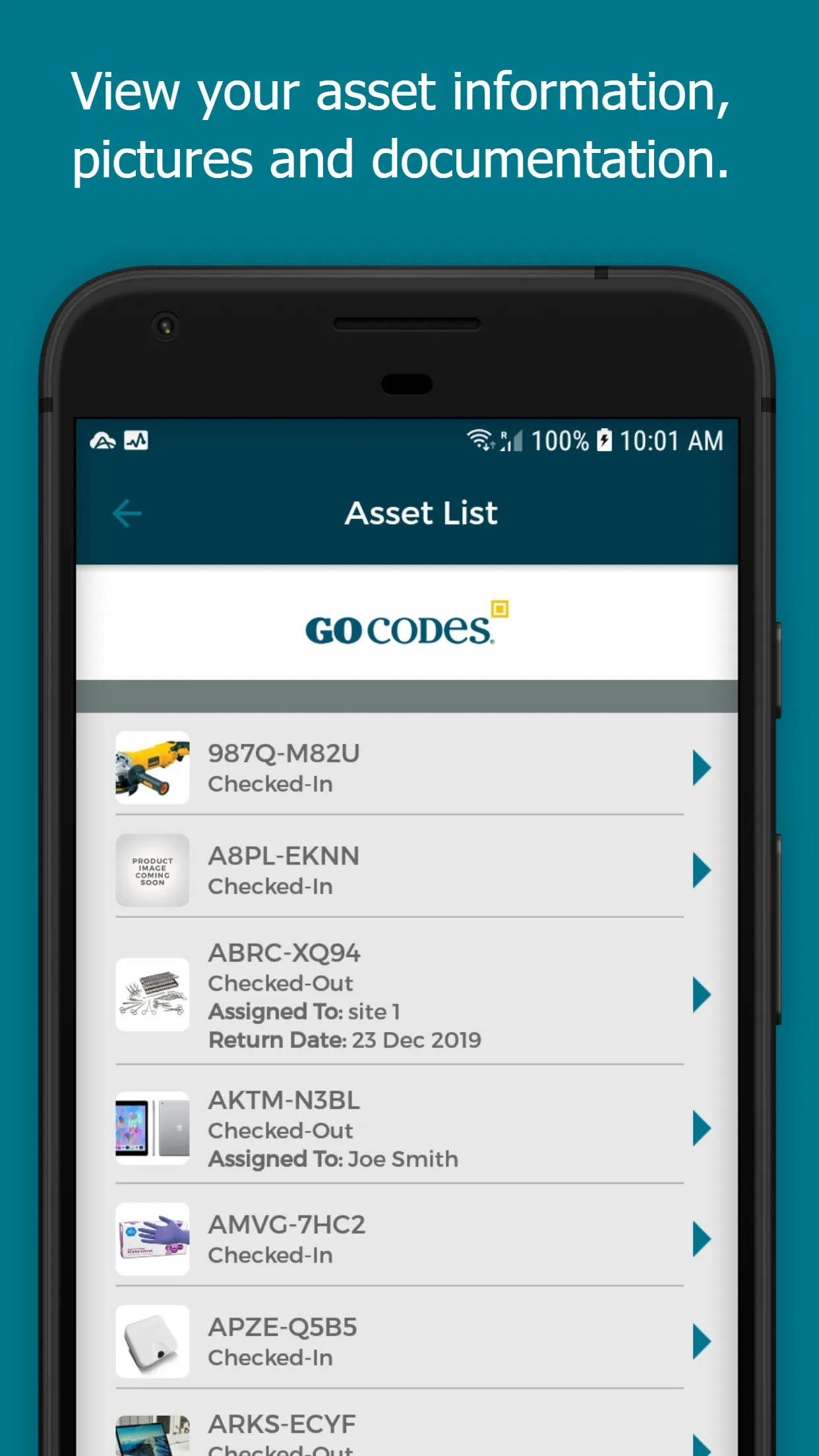 GoCodes Asset Tracking | Indus Appstore | Screenshot