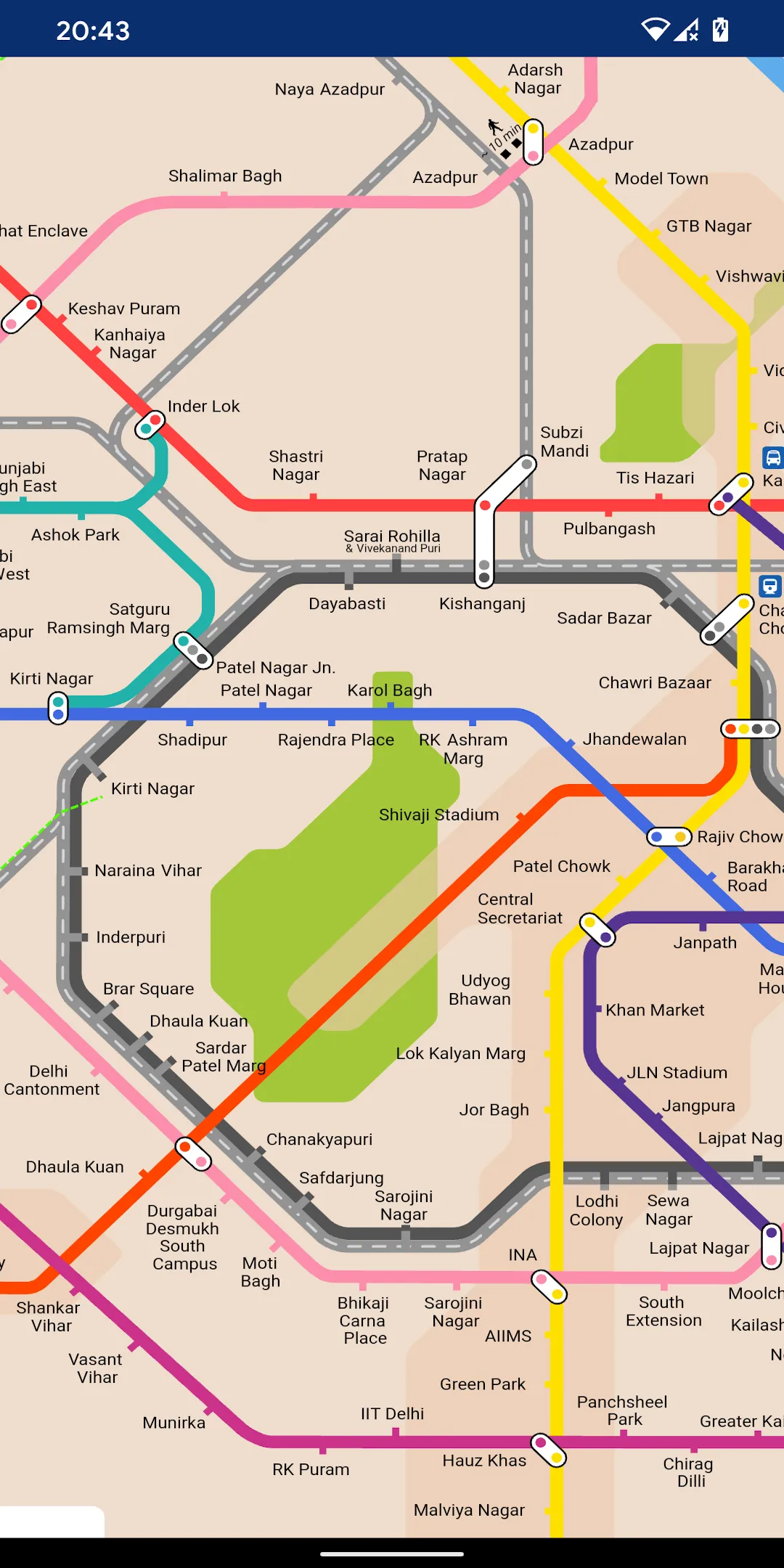 Delhi Metro Map (Offline) | Indus Appstore | Screenshot