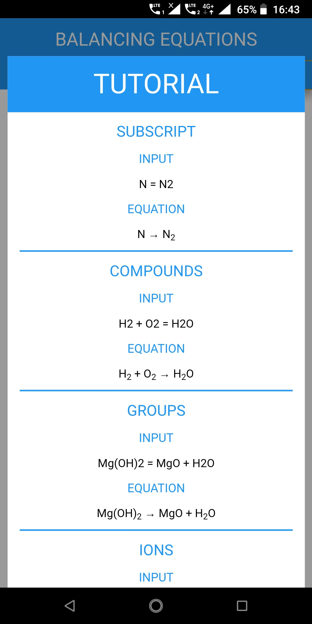 Balancing Equations | Indus Appstore | Screenshot