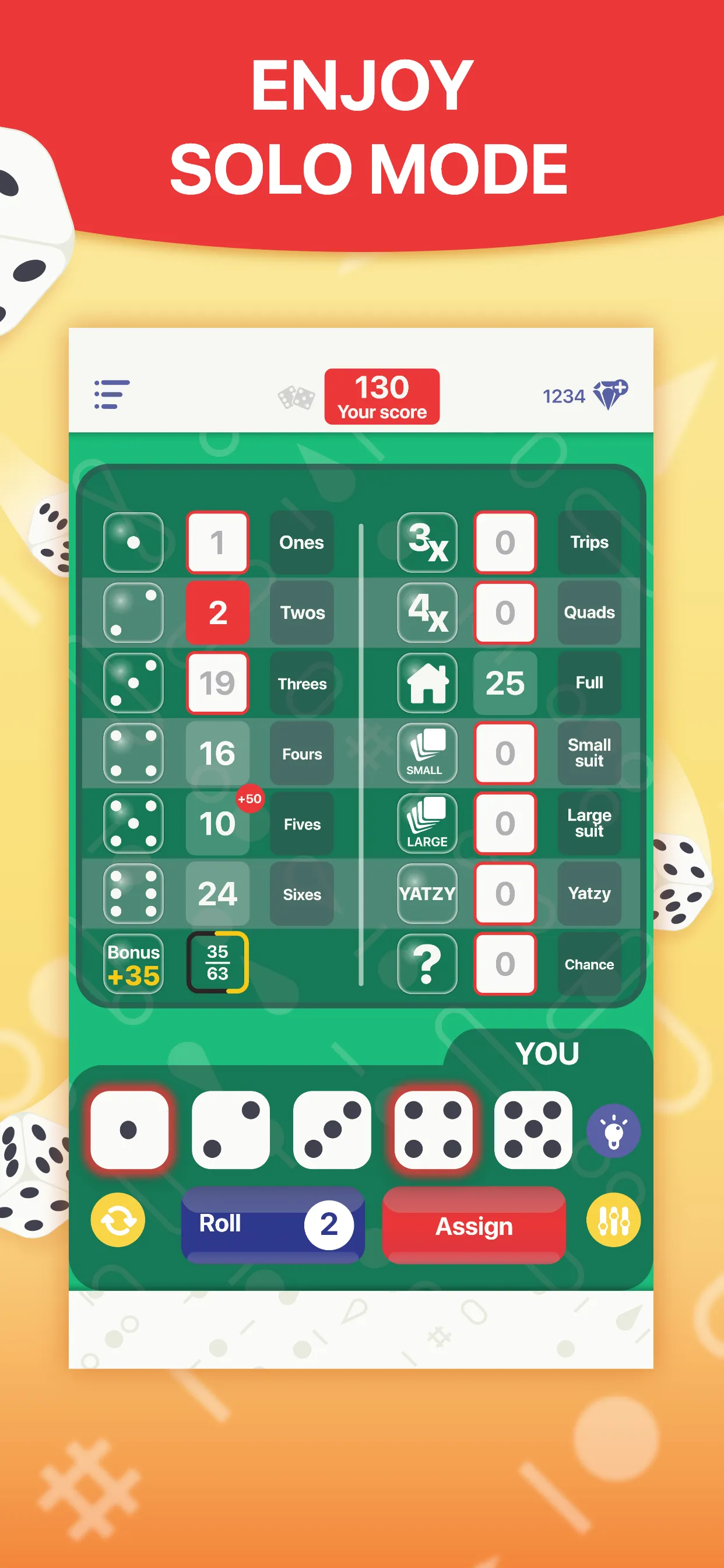 Yatzy - Classic Fun Dice Game | Indus Appstore | Screenshot