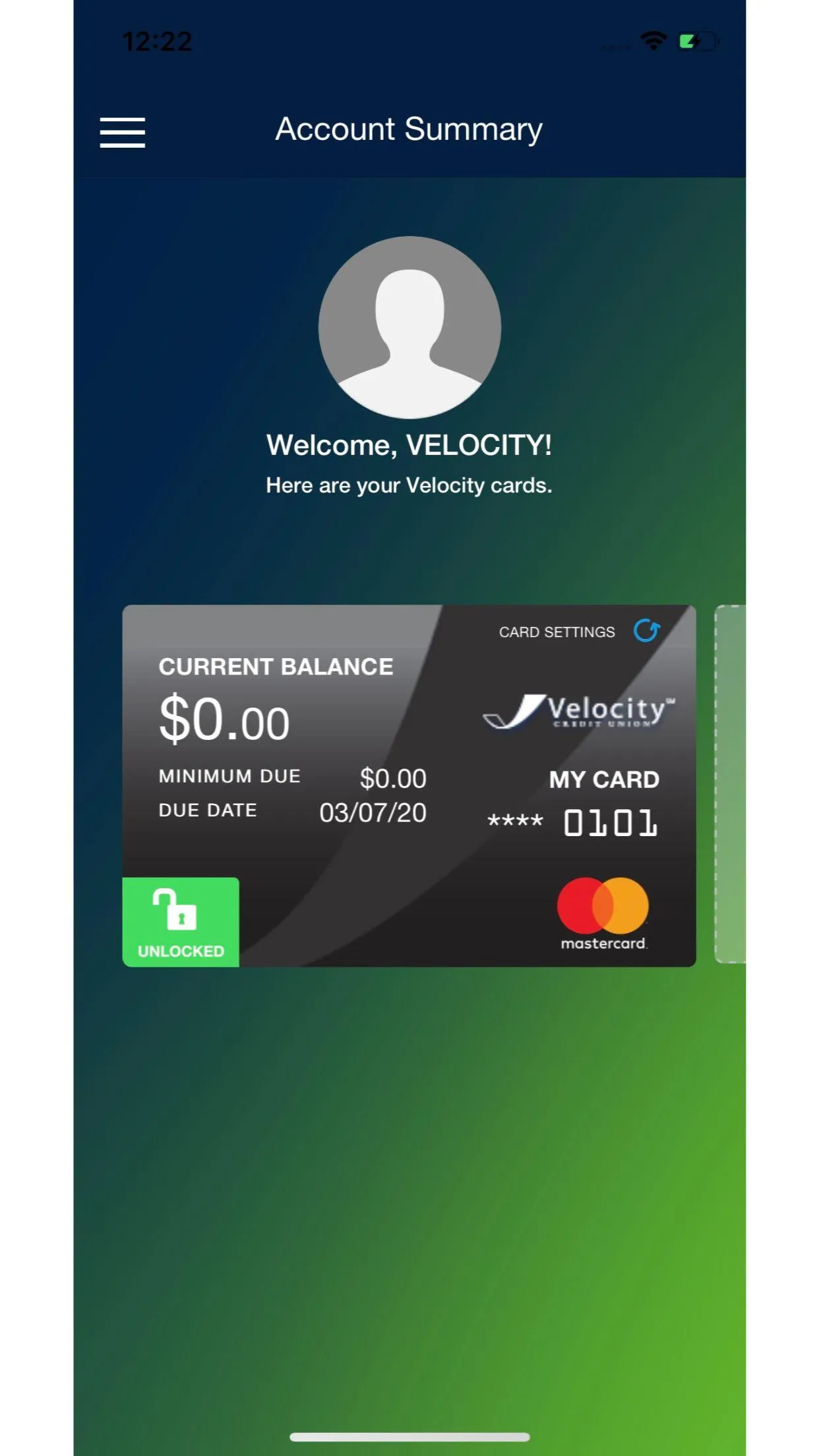 Velocity CardLock | Indus Appstore | Screenshot