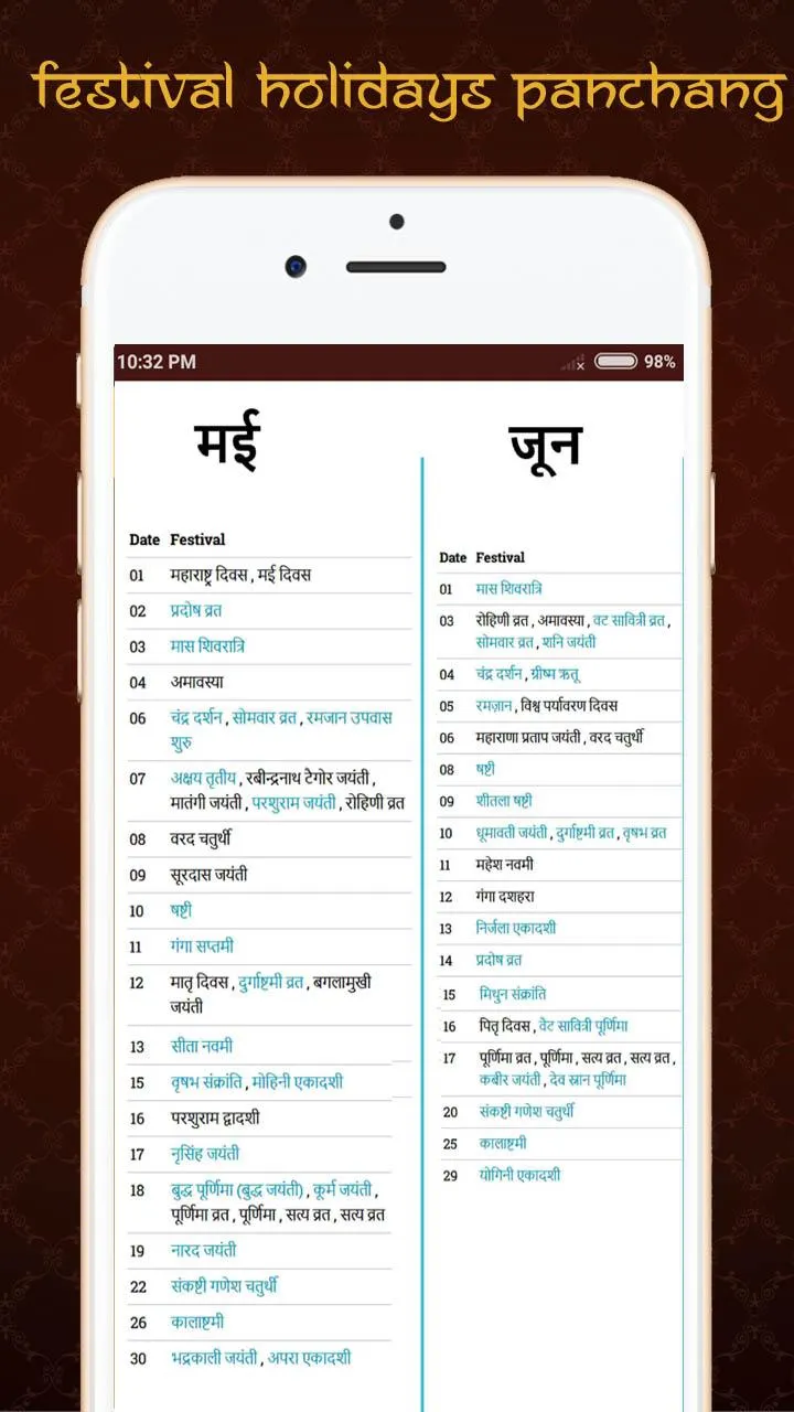 Hindi Panchang Calendar 2023 | Indus Appstore | Screenshot