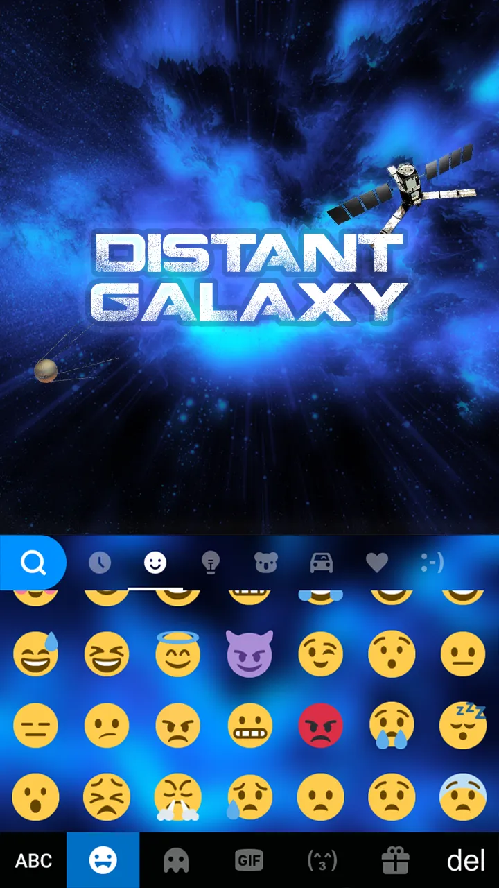 Distant Galaxy Kika EmojiTheme | Indus Appstore | Screenshot