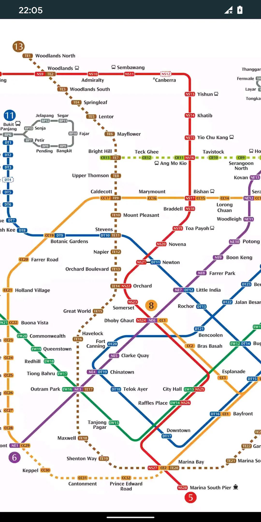 Singapore Metro Map MRT & LRT | Indus Appstore | Screenshot