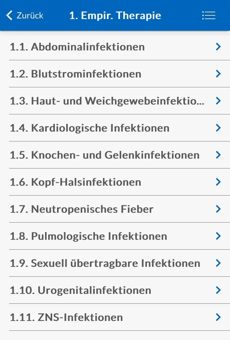 Antiinfektiva Leitfaden | Indus Appstore | Screenshot