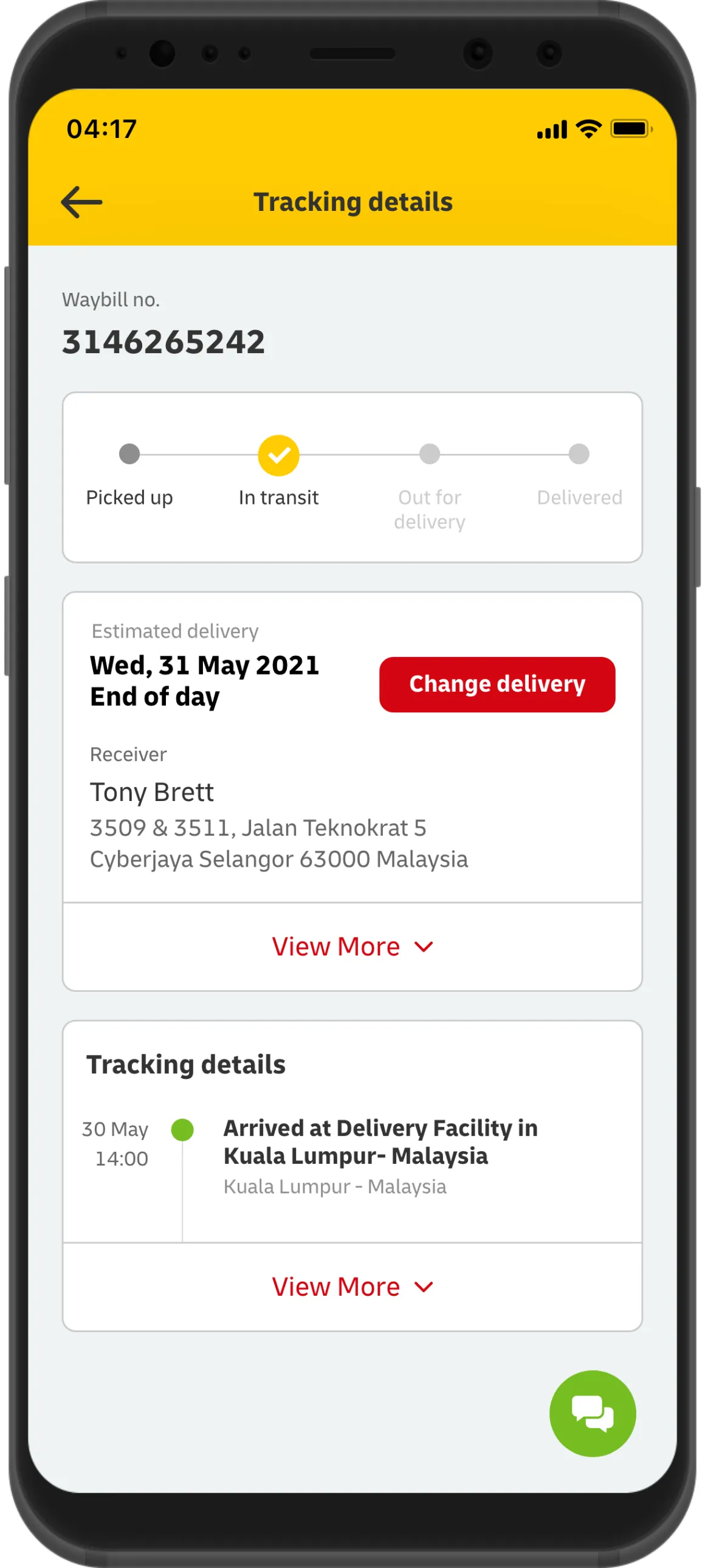 DHL Express Mobile | Indus Appstore | Screenshot