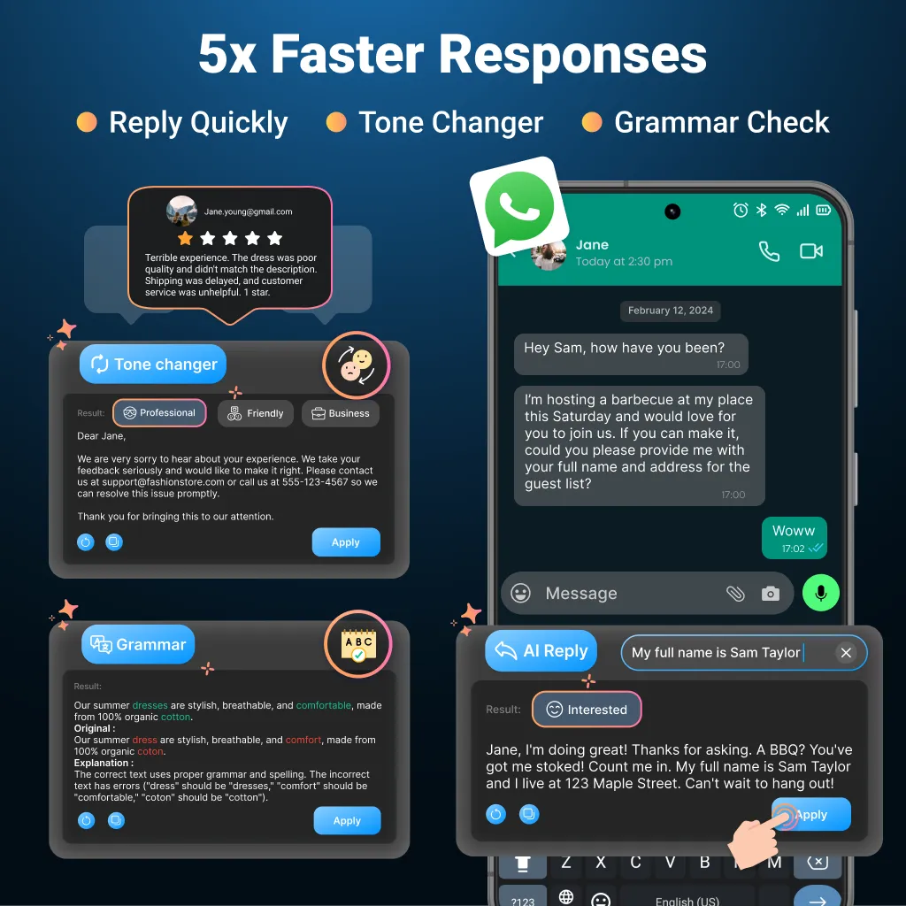 AI Keyboard: Chatbot, Grammar | Indus Appstore | Screenshot