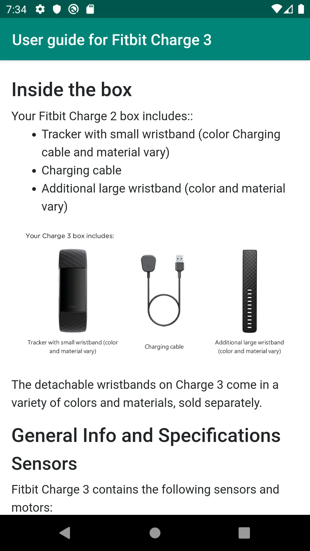 User guide for Fitbit Charge 3 | Indus Appstore | Screenshot