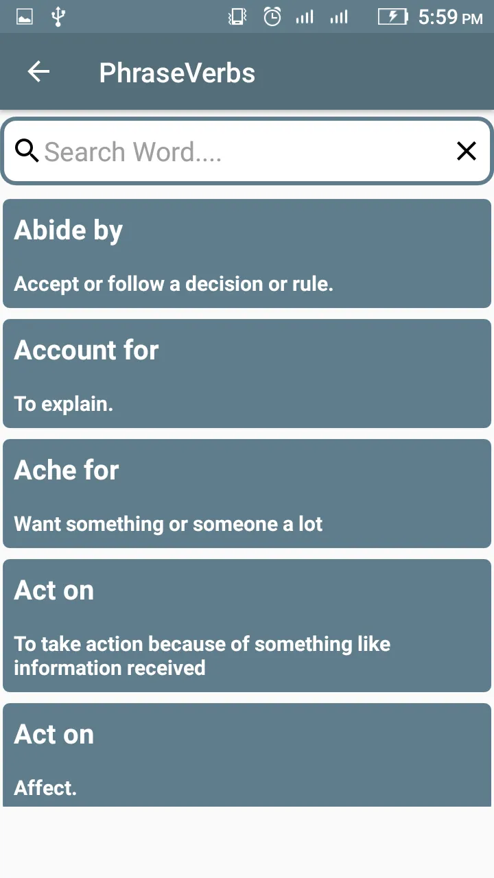 Phrasal Verbs: English MCQs | Indus Appstore | Screenshot