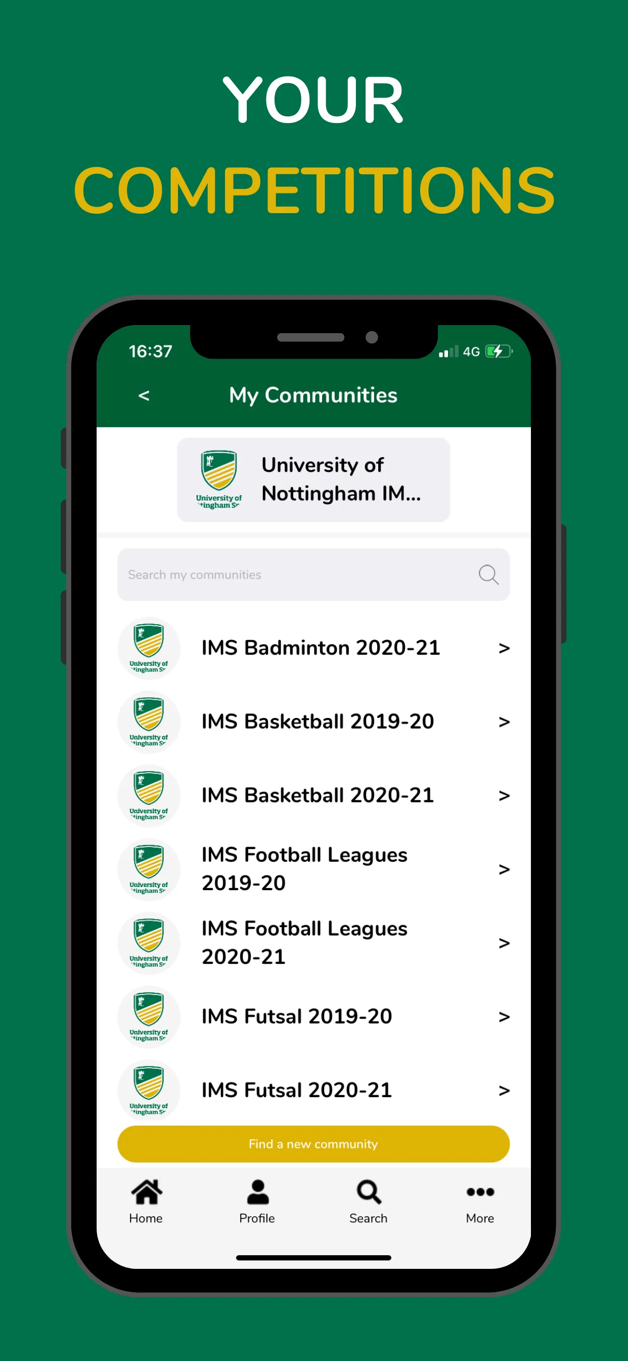 UoN Intramural Sport | Indus Appstore | Screenshot