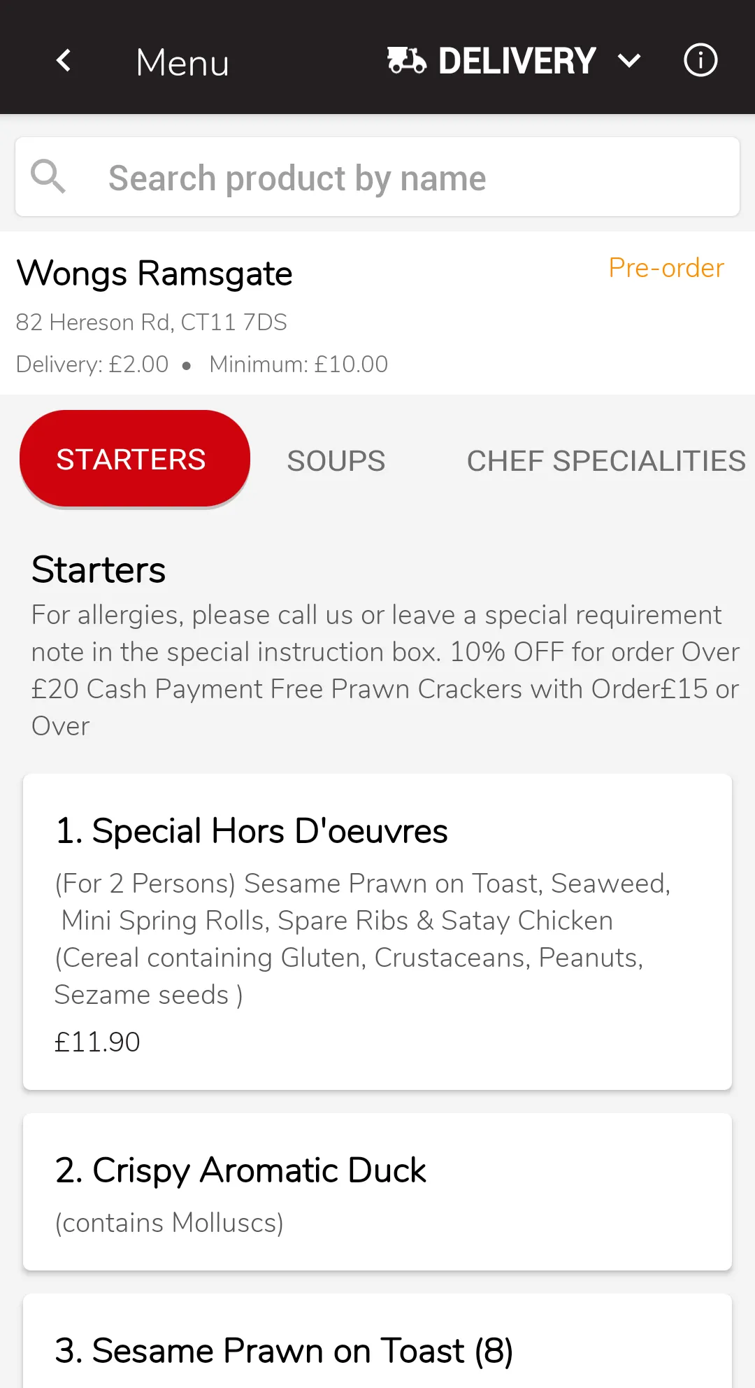 Wongs Takeaway - Ramsgate | Indus Appstore | Screenshot