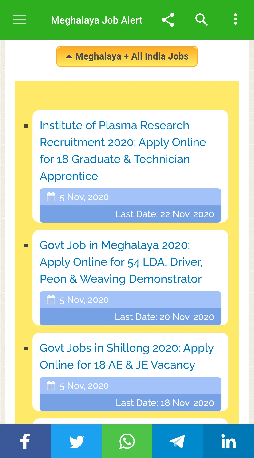 Meghalaya Job Alert | Indus Appstore | Screenshot