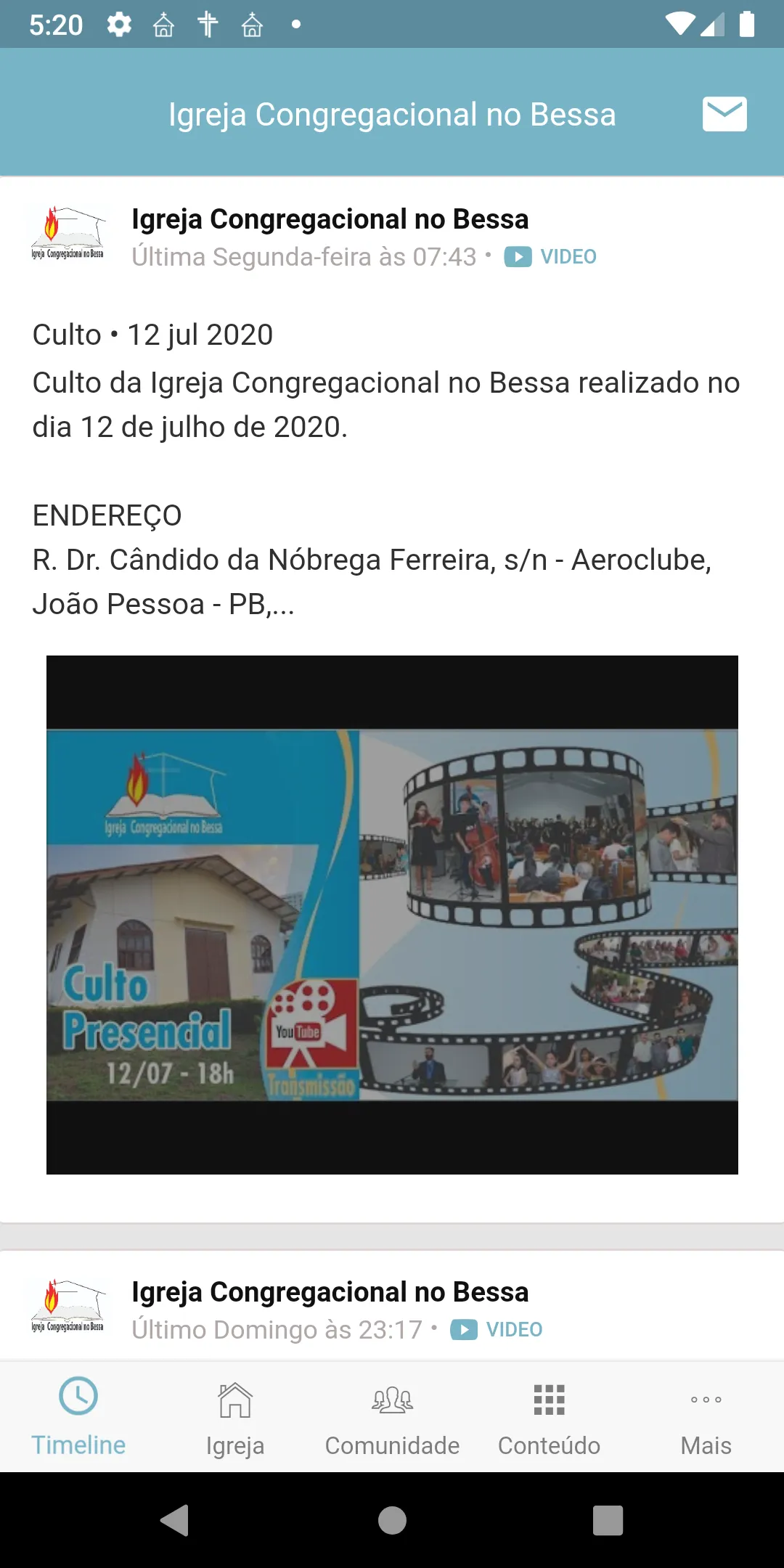 Igreja Congregacional no Bessa | Indus Appstore | Screenshot