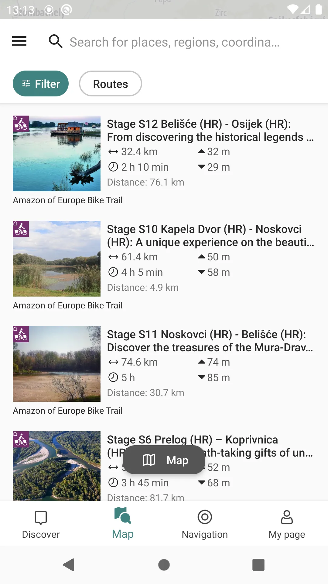 Amazon of Europe Bike Trail | Indus Appstore | Screenshot