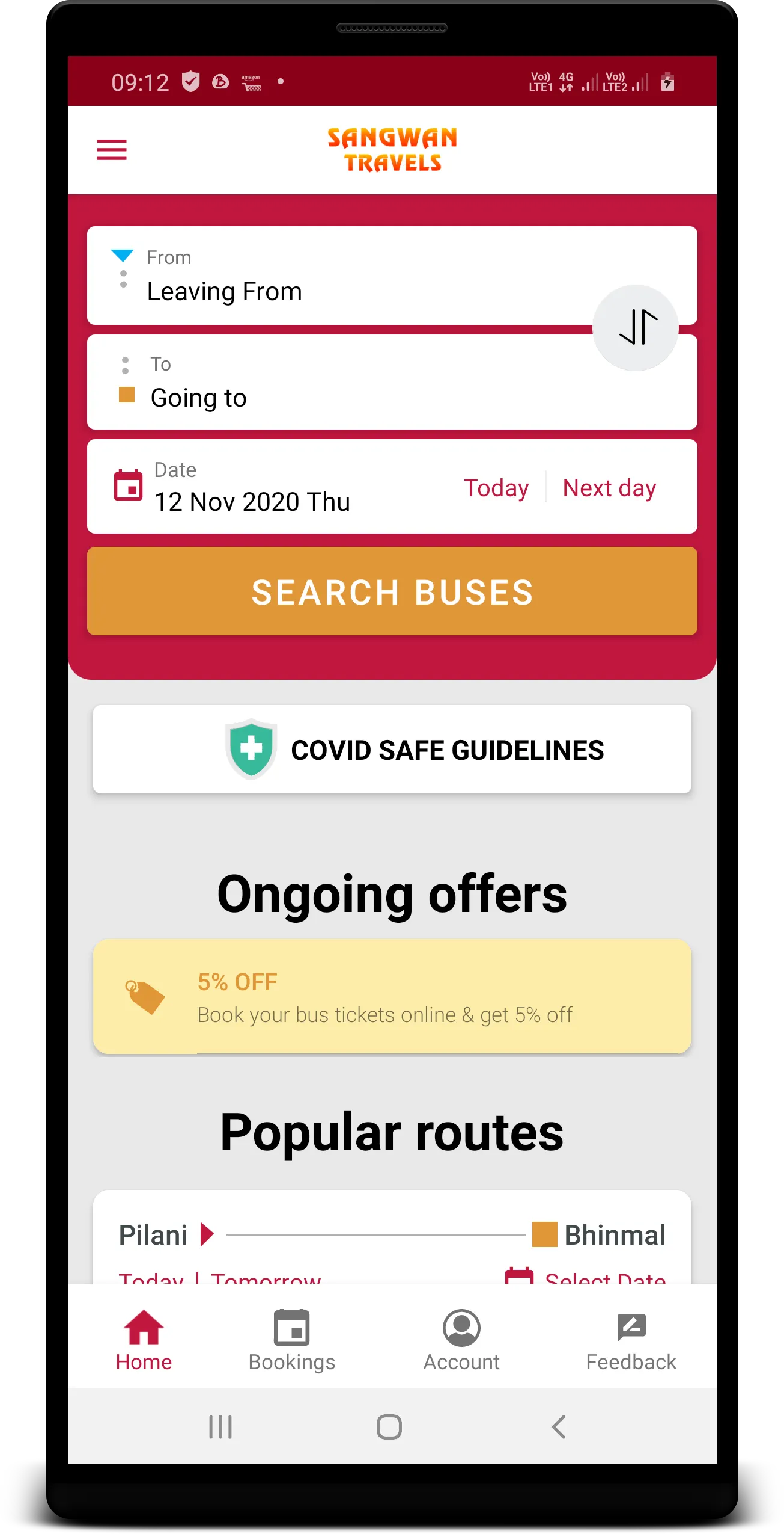 Sangwan Travels | Indus Appstore | Screenshot