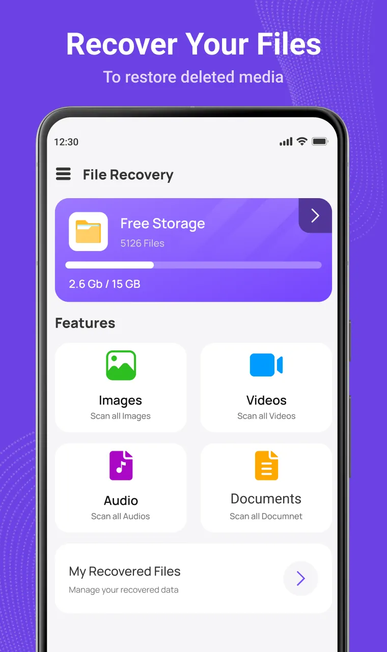 Photo & Data File Recovery App | Indus Appstore | Screenshot