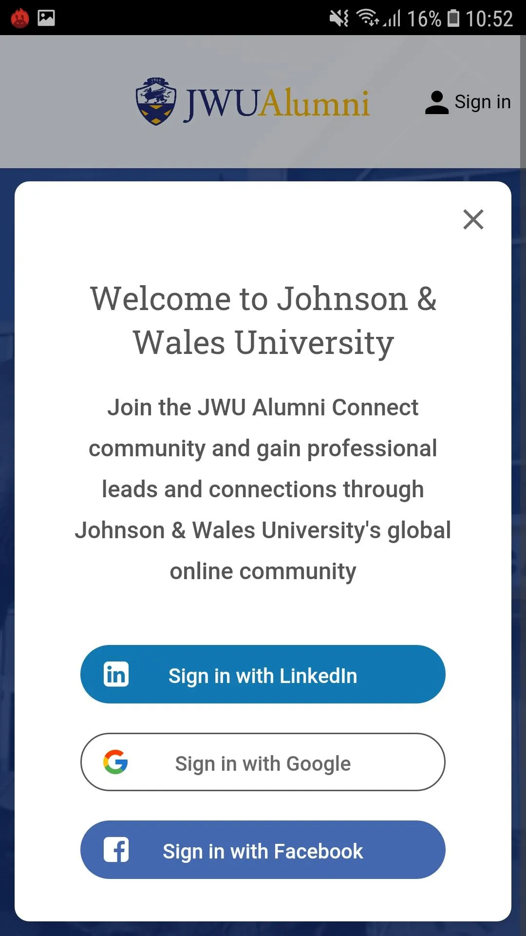 JWU Alumni Connect | Indus Appstore | Screenshot