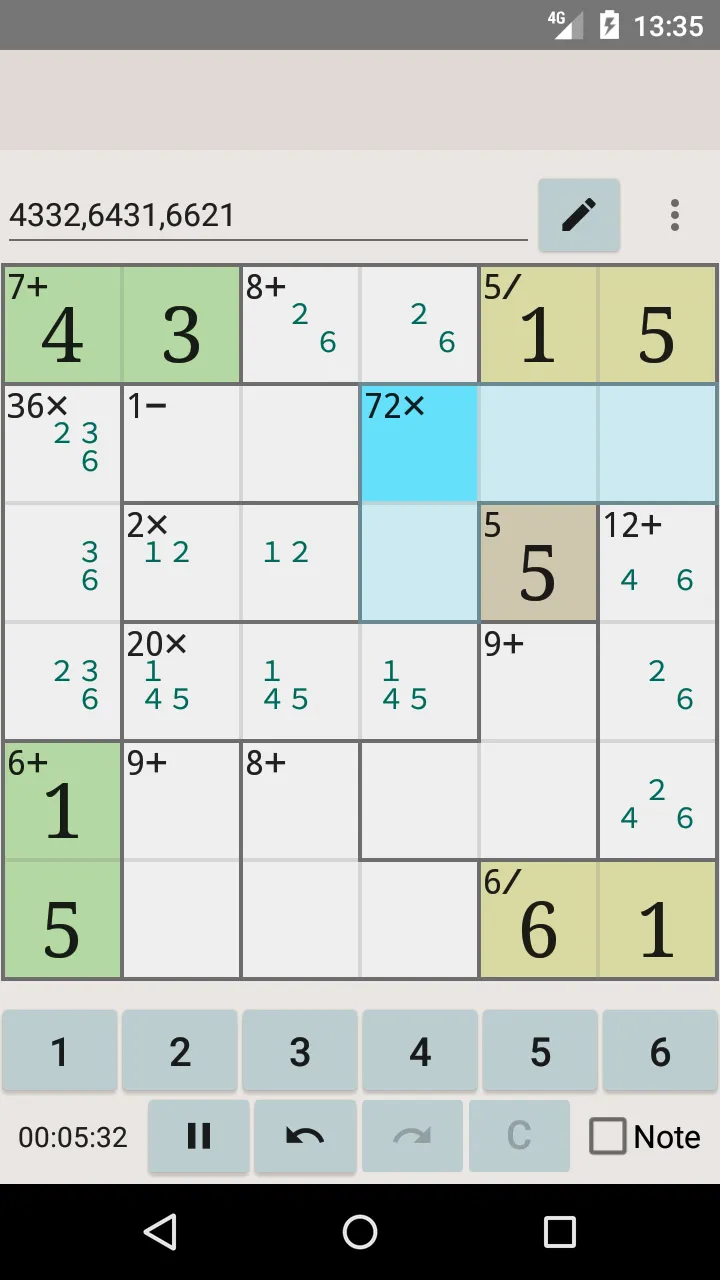 MathDoku Notable | Indus Appstore | Screenshot