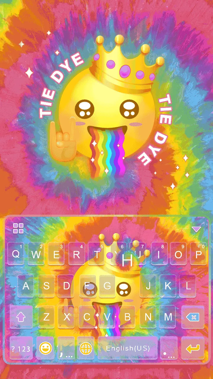 Tie Dye Keyboard Theme | Indus Appstore | Screenshot