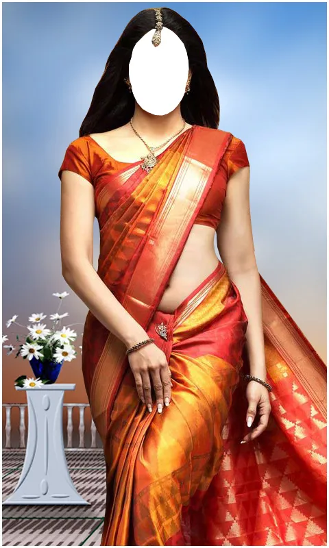 Women Stylish Saree Photo Suit | Indus Appstore | Screenshot