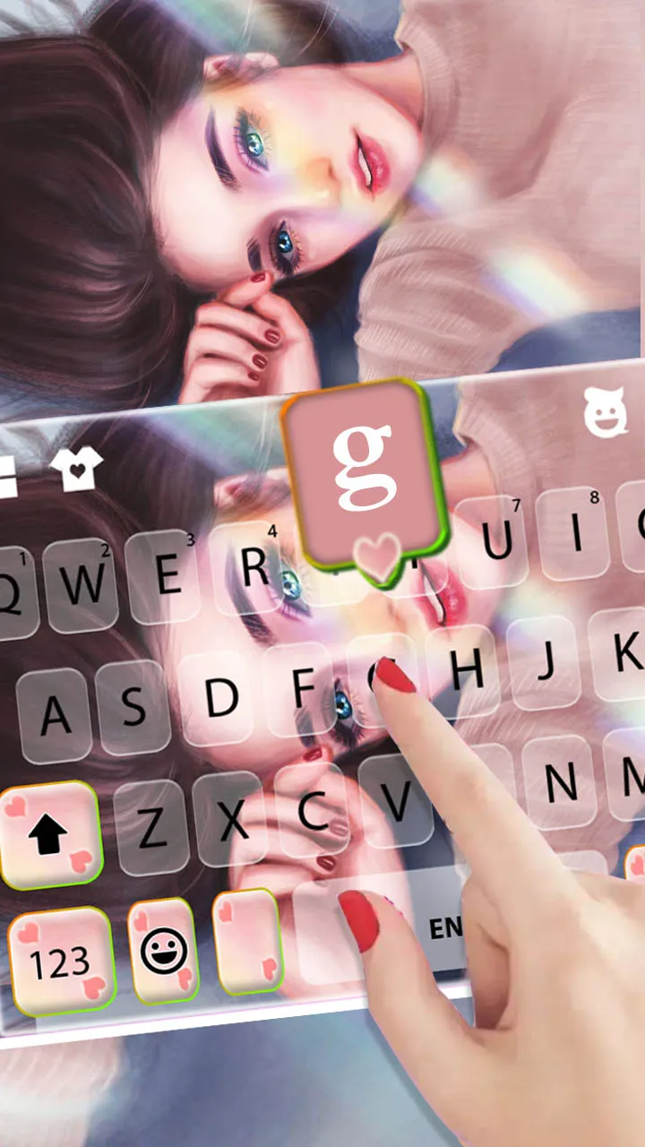 Beautiful Girl CGI Keyboard Ba | Indus Appstore | Screenshot