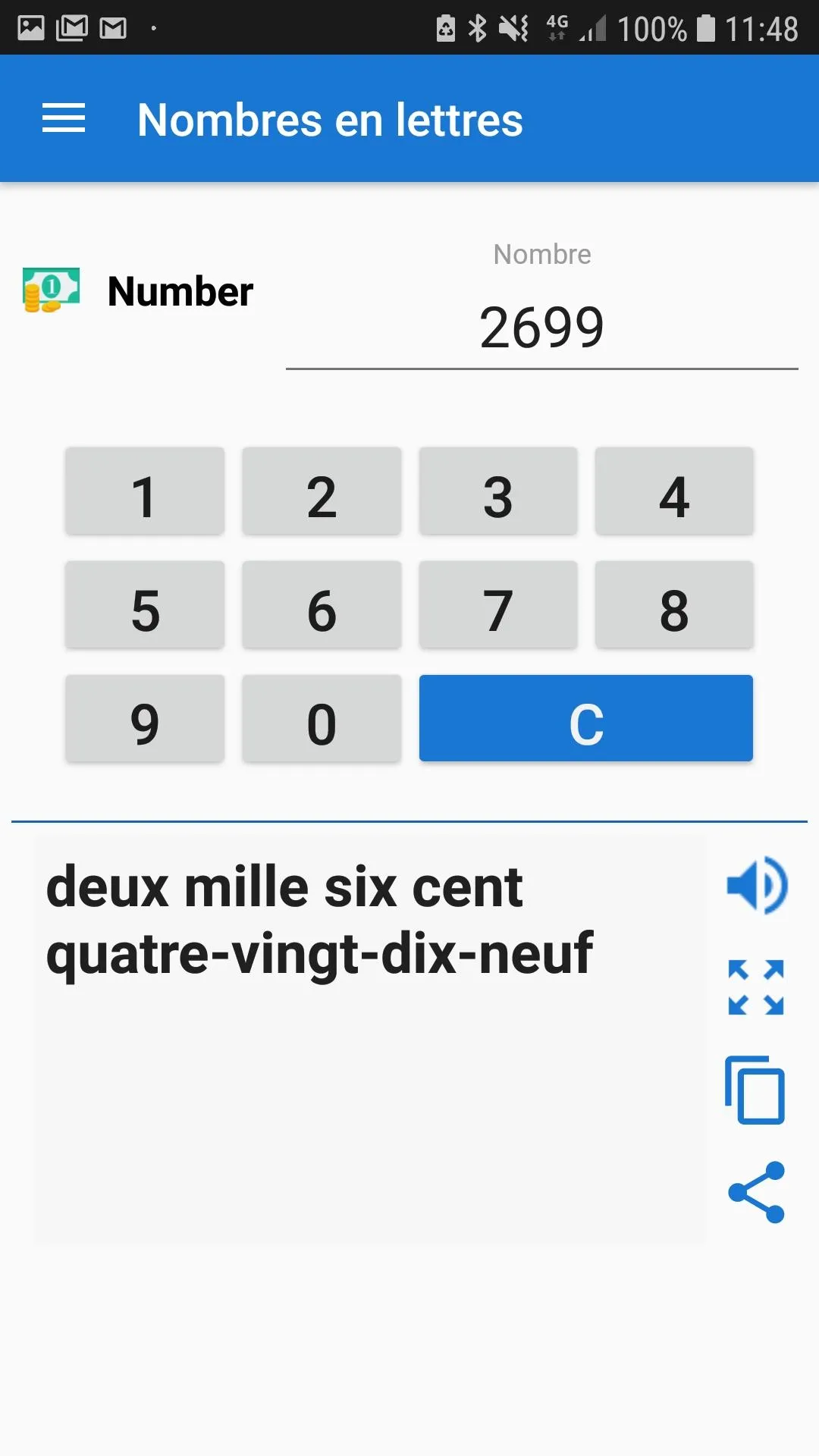 Nombres en Lettres | Indus Appstore | Screenshot