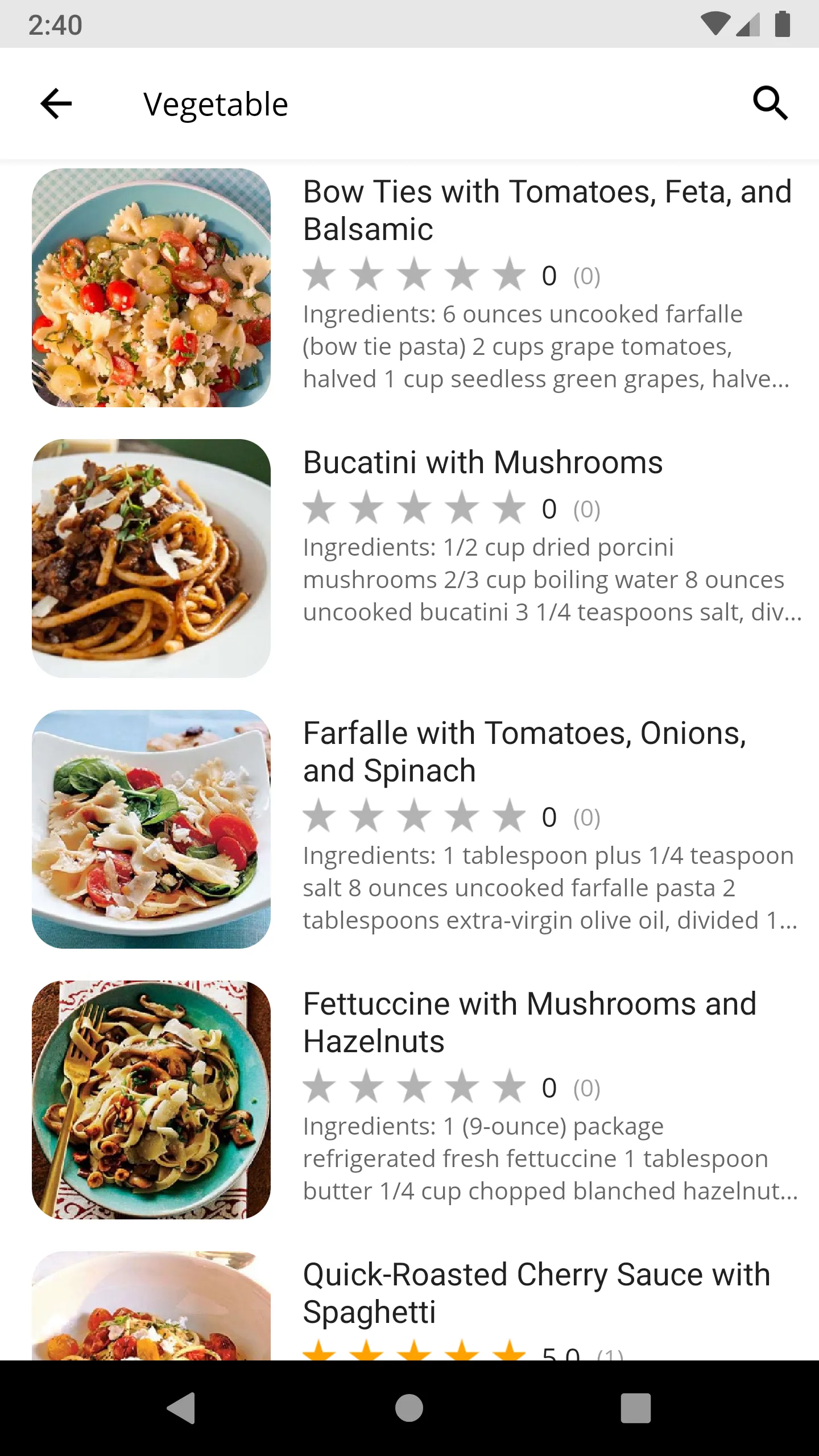 Pasta Recipes | Indus Appstore | Screenshot