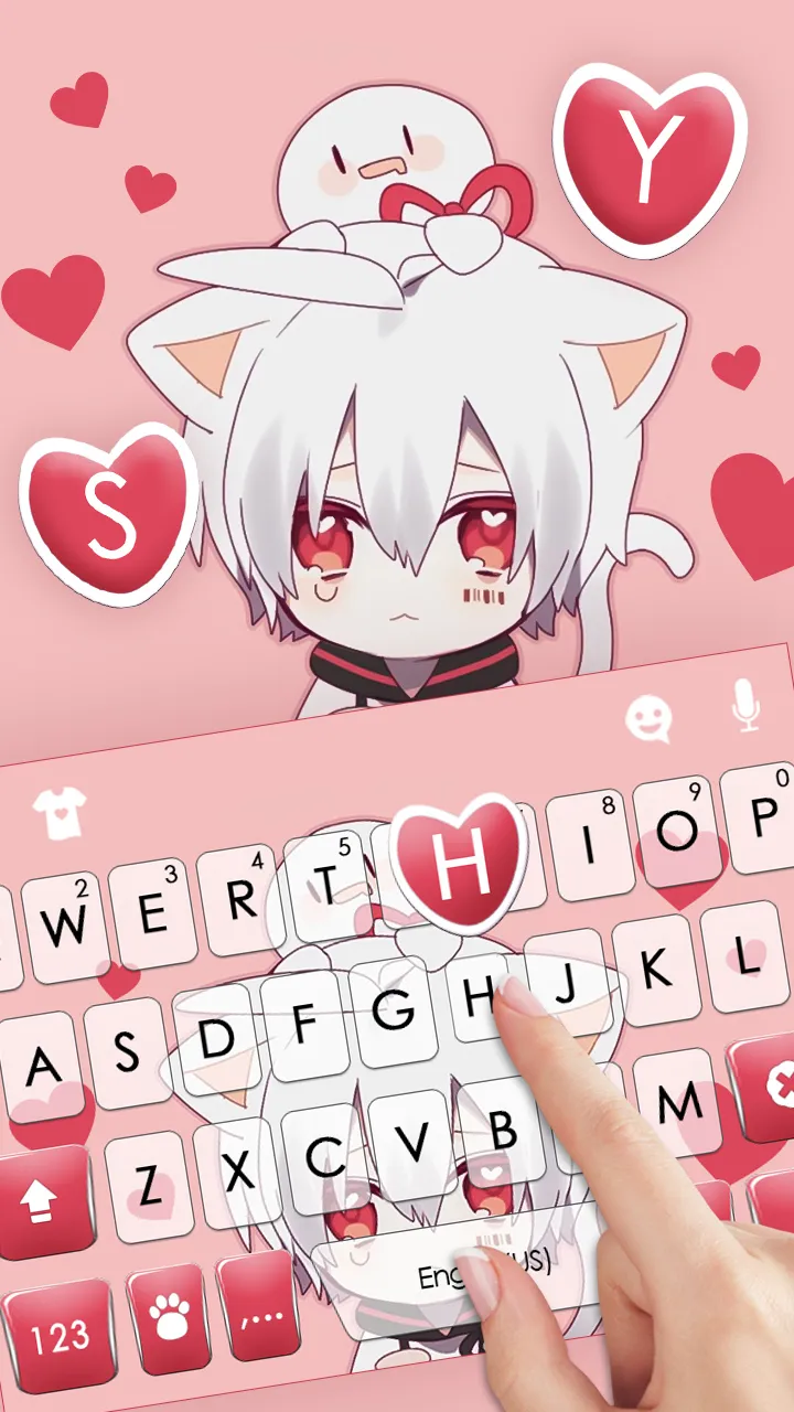 Anime Cat Boy Keyboard Backgro | Indus Appstore | Screenshot