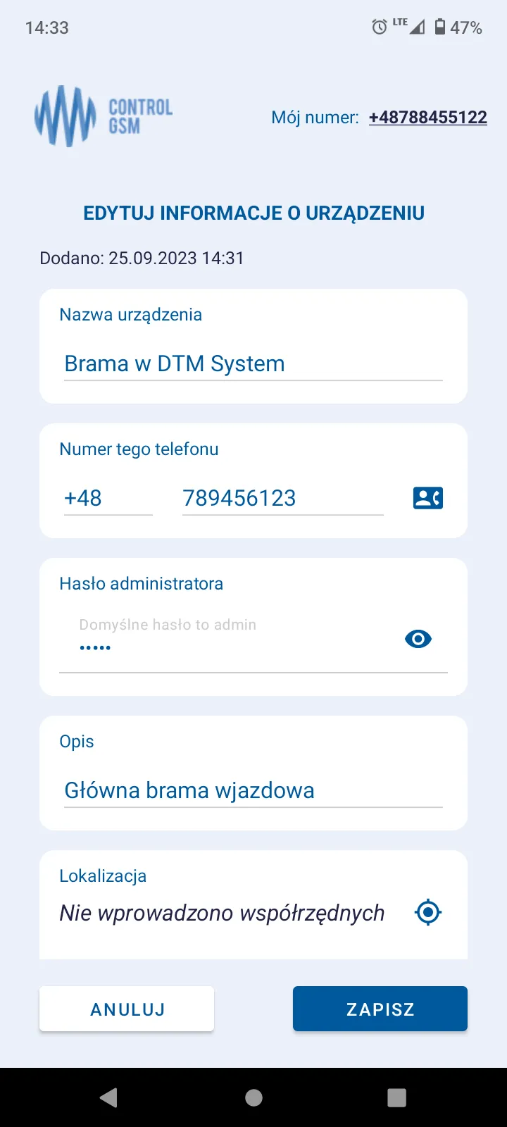 Control GSM Basic | Indus Appstore | Screenshot