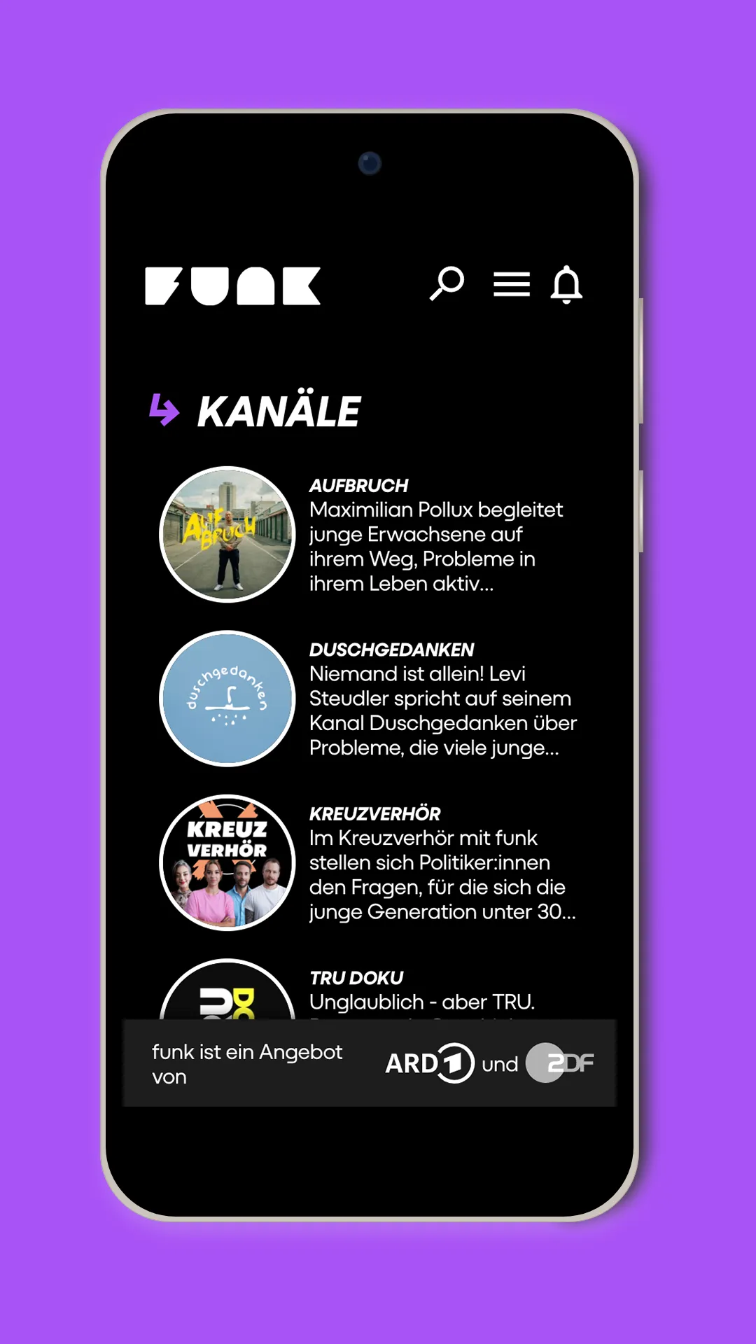 funk – Webserien, Dokus, Vlogs | Indus Appstore | Screenshot