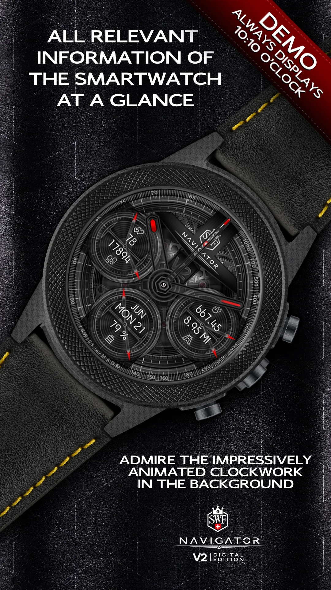 SWF Navigator Demo Watch Face | Indus Appstore | Screenshot