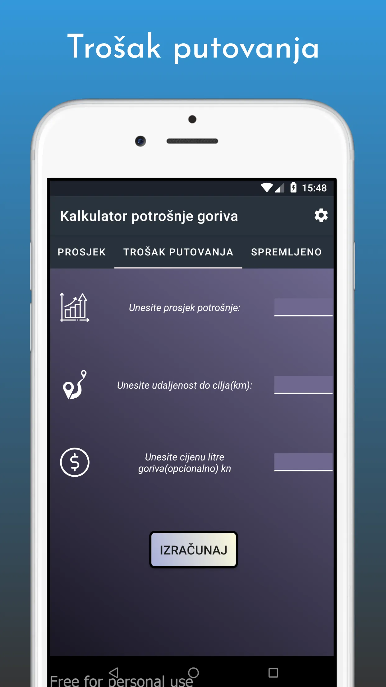 Kalkulator potrošnje goriva | Indus Appstore | Screenshot