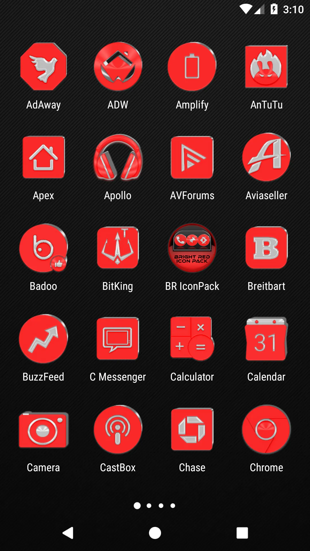 Bright Red Icon Pack | Indus Appstore | Screenshot