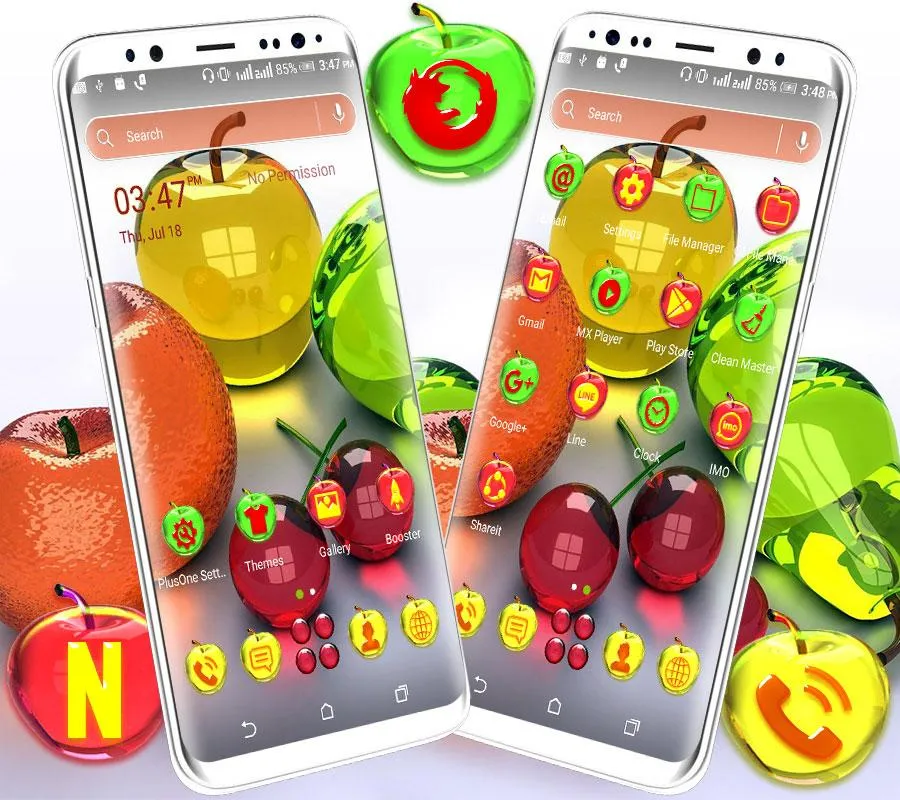 Crystal Fruits Launcher Theme | Indus Appstore | Screenshot