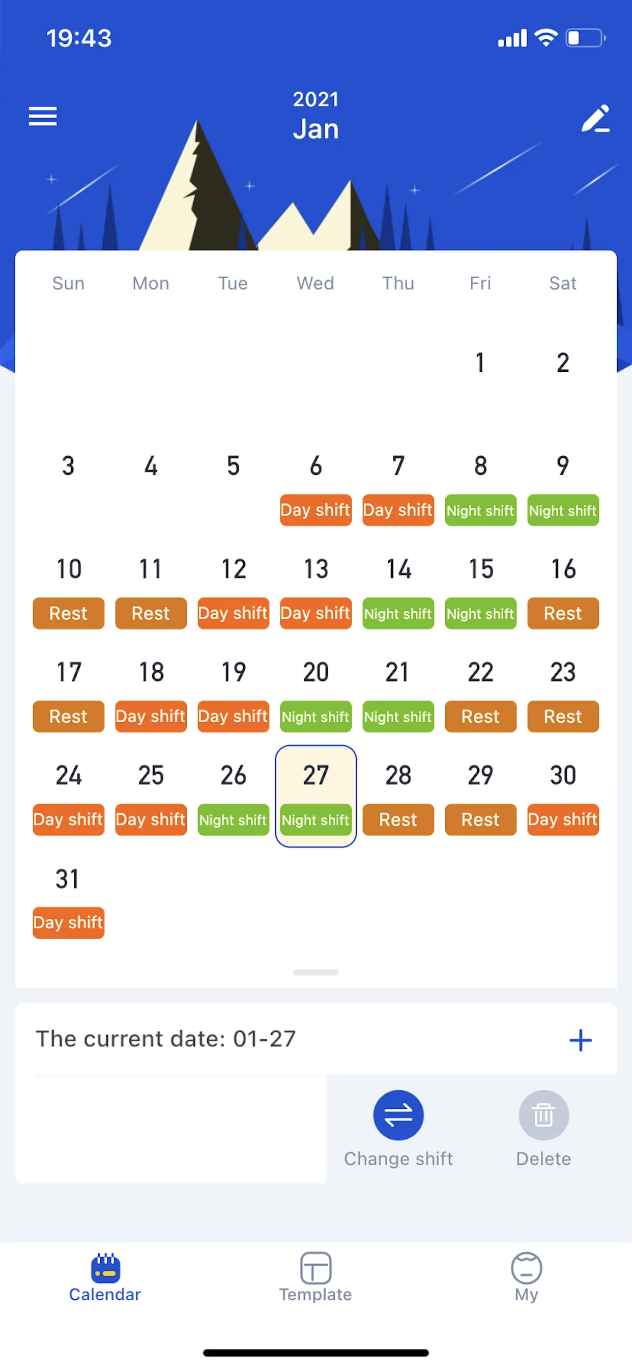 Shift Work Calendar | Indus Appstore | Screenshot