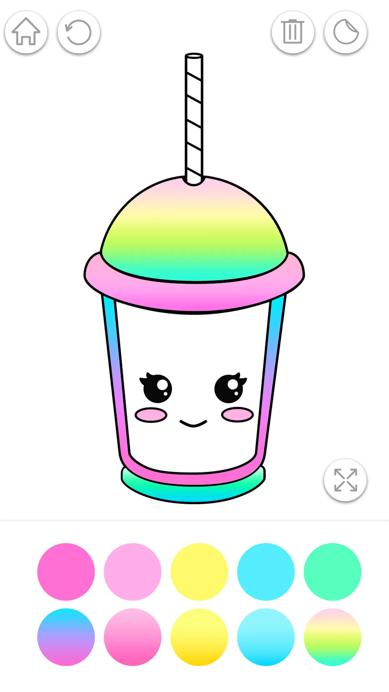 Gradient Kawaii Coloring Book | Indus Appstore | Screenshot