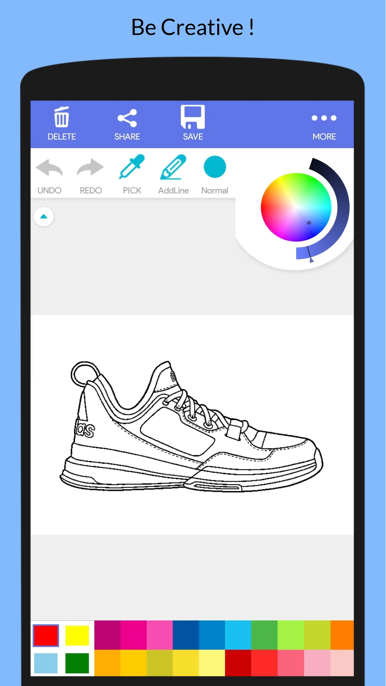 Cool Sneakers Coloring Book | Indus Appstore | Screenshot