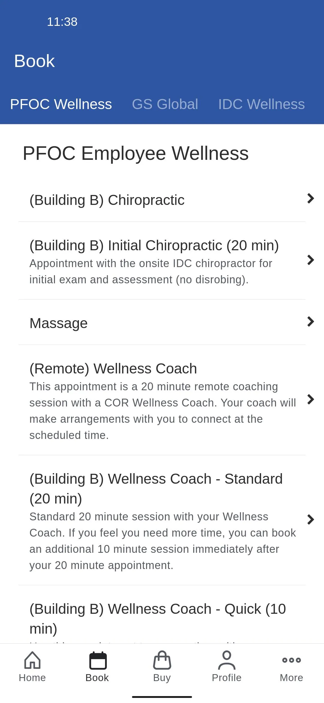 COR Wellness OnSite Scheduling | Indus Appstore | Screenshot