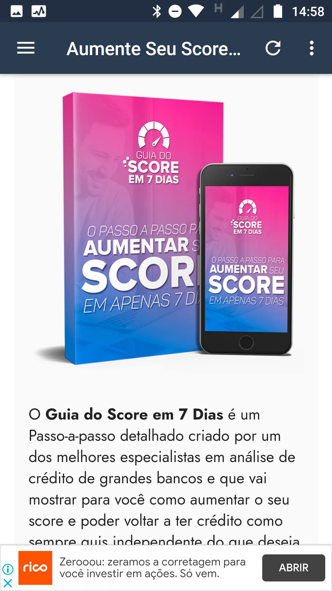 Aumente Seu Score Em 7 Dias | Indus Appstore | Screenshot